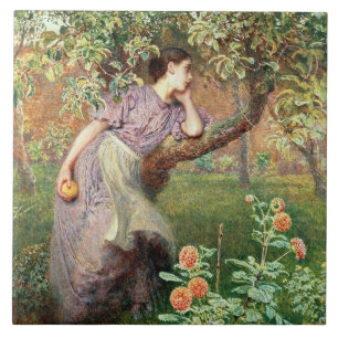 Autumn, 1865 ceramic tile