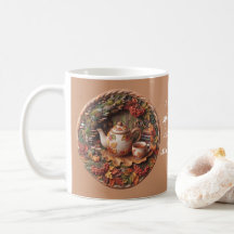 Autumn 3D Polymer Clay Coffee Mug