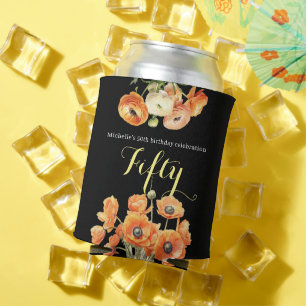 Autumn 50th Birthday Party Orange Blossom Can Cooler