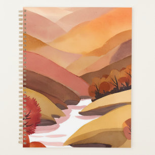 Autumn Abode   Fall Foliage Watercolor Landscape Planner