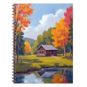 Autumn Abode Lakeside Cottage Notebook