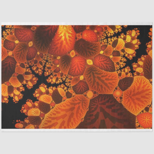 Autumn Abstract Forest Trees Leaves Decoupage Tissue Paper (Front)