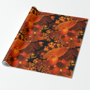 Autumn Abstract Forest Trees Leaves Wrapping Paper