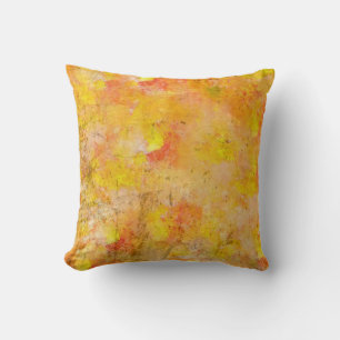 Autumn Abstract Painted Background Cushion