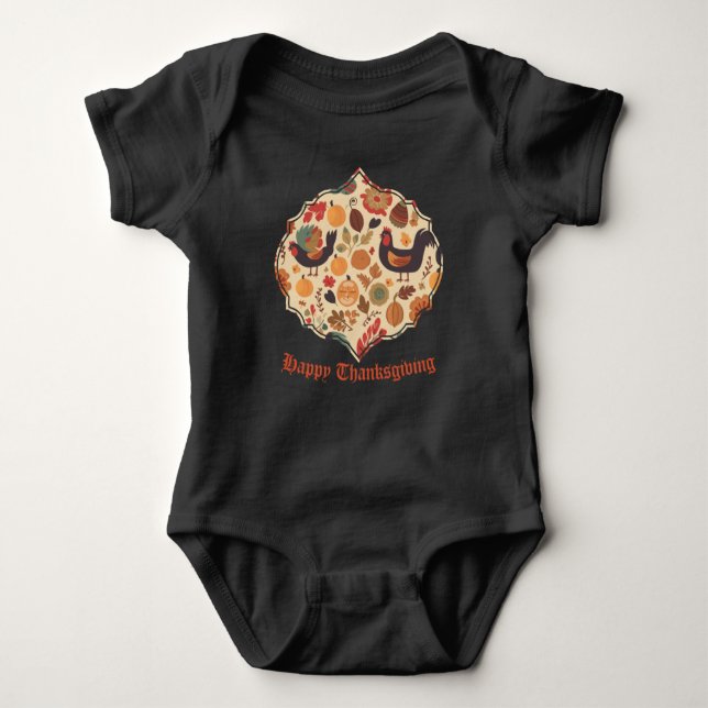 Autumn Abundance Baby Bodysuit (Front)