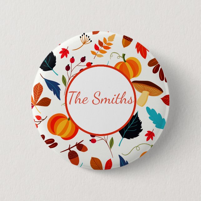 Autumn Abundance Custom 6 Cm Round Badge (Front)