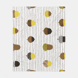 Autumn Acorns: Vintage Vibes Fleece Blanket