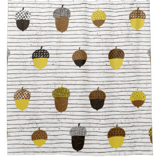 Autumn Acorns: Vintage Vibes Shower Curtain