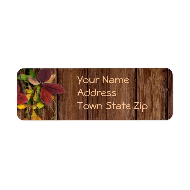 Autumn address labels (Front)