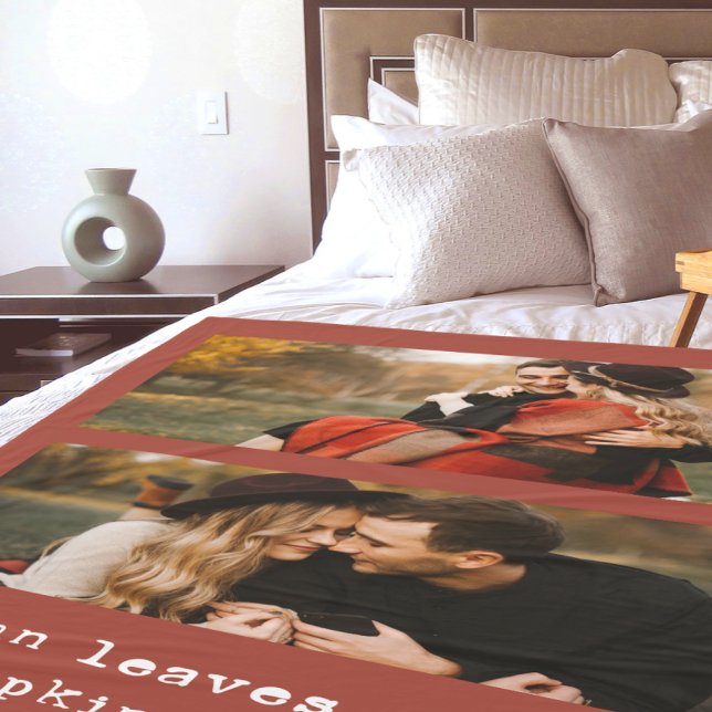 Autumn Aesthetic Terracotta Photo Fleece Blanket (Creator Uploaded)