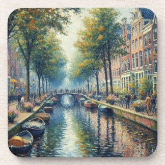 Autumn Afternoon at the Canal - Coasters