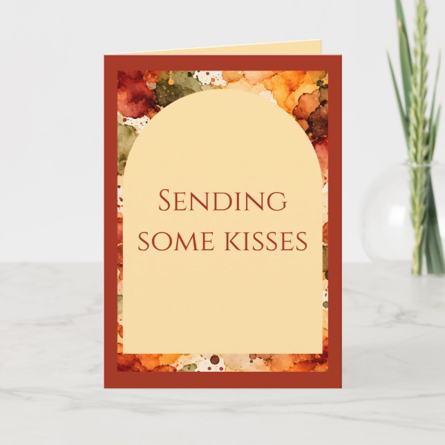  Autumn Alcohol Ink Abstract Pattern Card (Front)
