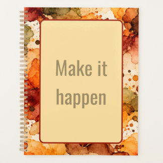 Autumn Alcohol Ink Abstract Pattern Planner
