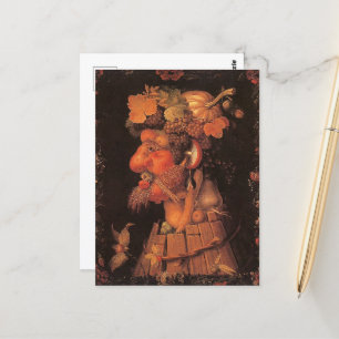 Autumn, Allegorical Painting, Postcard