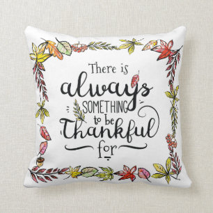 Autumn Always Thankful Decorative Throw Pillow