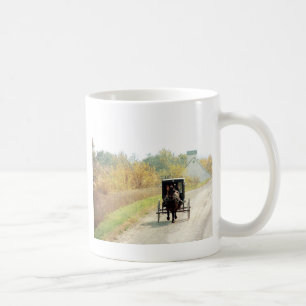 Autumn Amish Horse and Buggy Coffee Mug