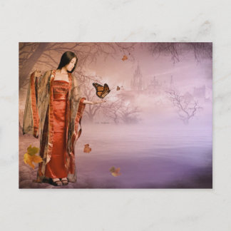 Autumn and Monarch Butterflies Postcard