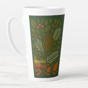 Autumn and Winter Holidays Season's Greetings Latte Mug