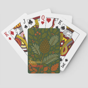 Autumn and Winter Holidays Season's Greetings Playing Cards