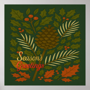Autumn and Winter Holidays Season's Greetings Poster