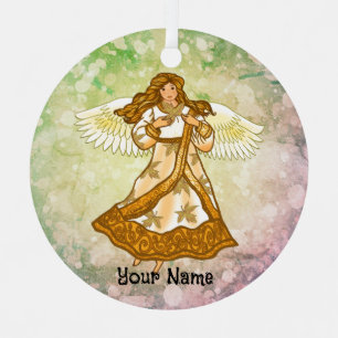 Autumn Angel Metal Tree Decoration