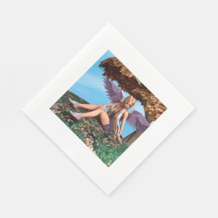 Autumn Angel Woodland Fantasy Art Napkin