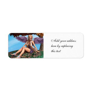 Autumn Angel Woodland Fantasy Art Return Address Label
