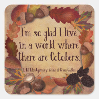 Autumn Anne of Green Gables quote stickers
