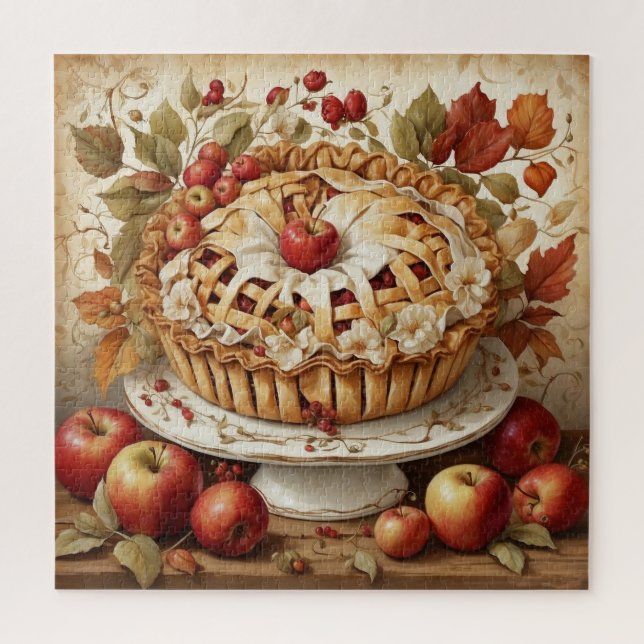 Autumn Apple Pie Puzzle (Vertical)