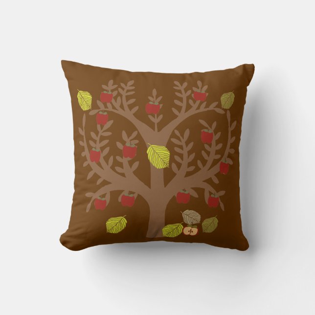 Autumn Apple Tree Pillow (Front)