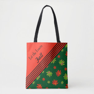 autumn aralia leaves on dark green background tote bag