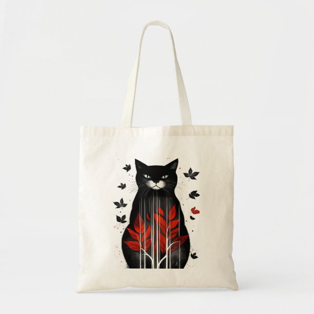 Autumn  Art Cat  Tote Bag (Front)