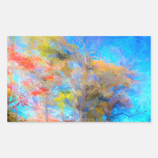 Autumn Art Sleepy Hollow Rectangular Sticker (Front)