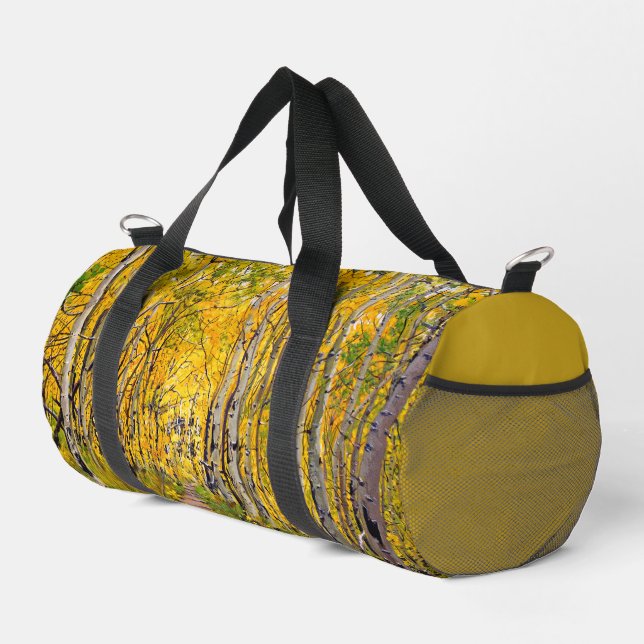 Autumn Aspen Forest–Kenosha to Breckenridge Trail Duffle Bag (Right Corner)