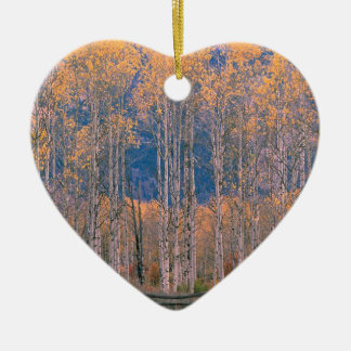 Autumn Aspen Splendour Jackson Hole Wyoming Ceramic Tree Decoration
