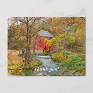 Autumn At Alley Mill Thank You Postcard