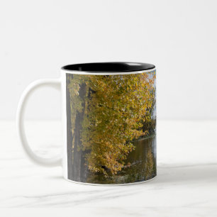 Autumn at Black Dog Lake Two-Tone Coffee Mug
