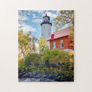 Autumn at Eagle Harbour Lighthouse Jigsaw Puzzle
