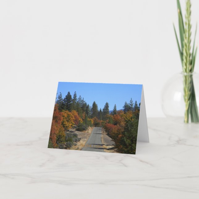 Autumn at Ewing Reservoir.... Card (Front)