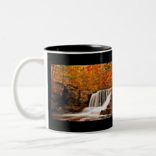 Autumn at Factory Falls Two-Tone Coffee Mug
