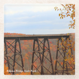 Autumn At Kinzua Bridge Glass Coaster