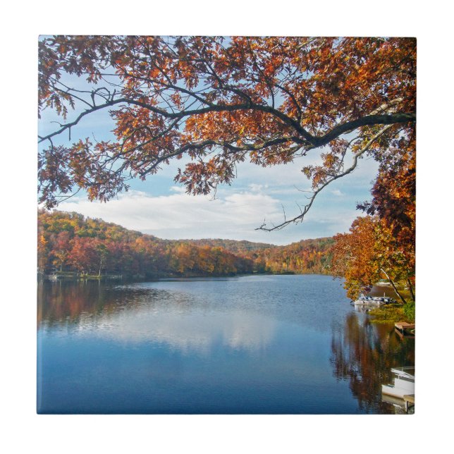 Autumn at Lake Killarney Ceramic Tile (Front)
