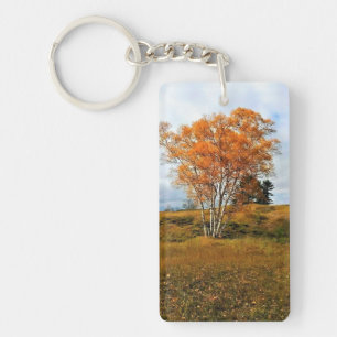 Autumn at Lake Michigan Key Ring