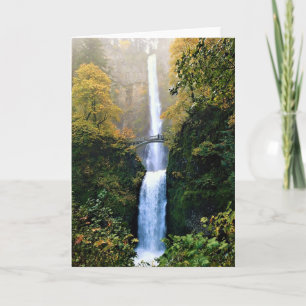 Autumn at Multnomah Falls, OR Card