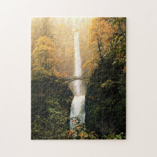 Autumn at Multnomah Falls, OR Jigsaw Puzzle