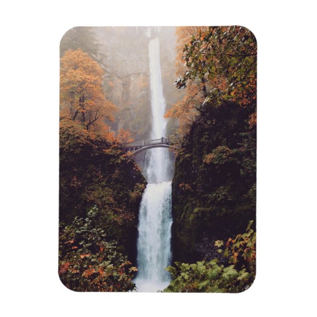 Autumn at Multnomah Falls, Oregon Magnet (Vertical)