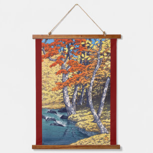 Autumn at Oirase, Hasui Kawase, Woodcut Hanging Tapestry