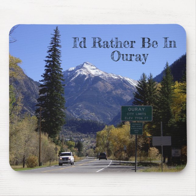 Autumn at Ouray, Colorado City Limits Mouse Pad (Front)