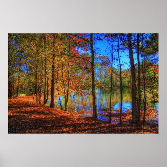 Autumn at the Lake Poster (Front)