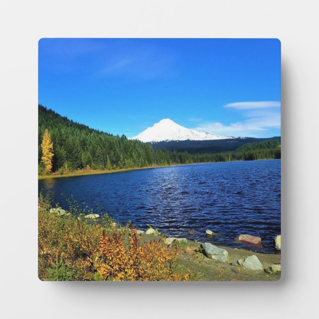 Autumn at Trillium Lake, OR Plaque (Front)